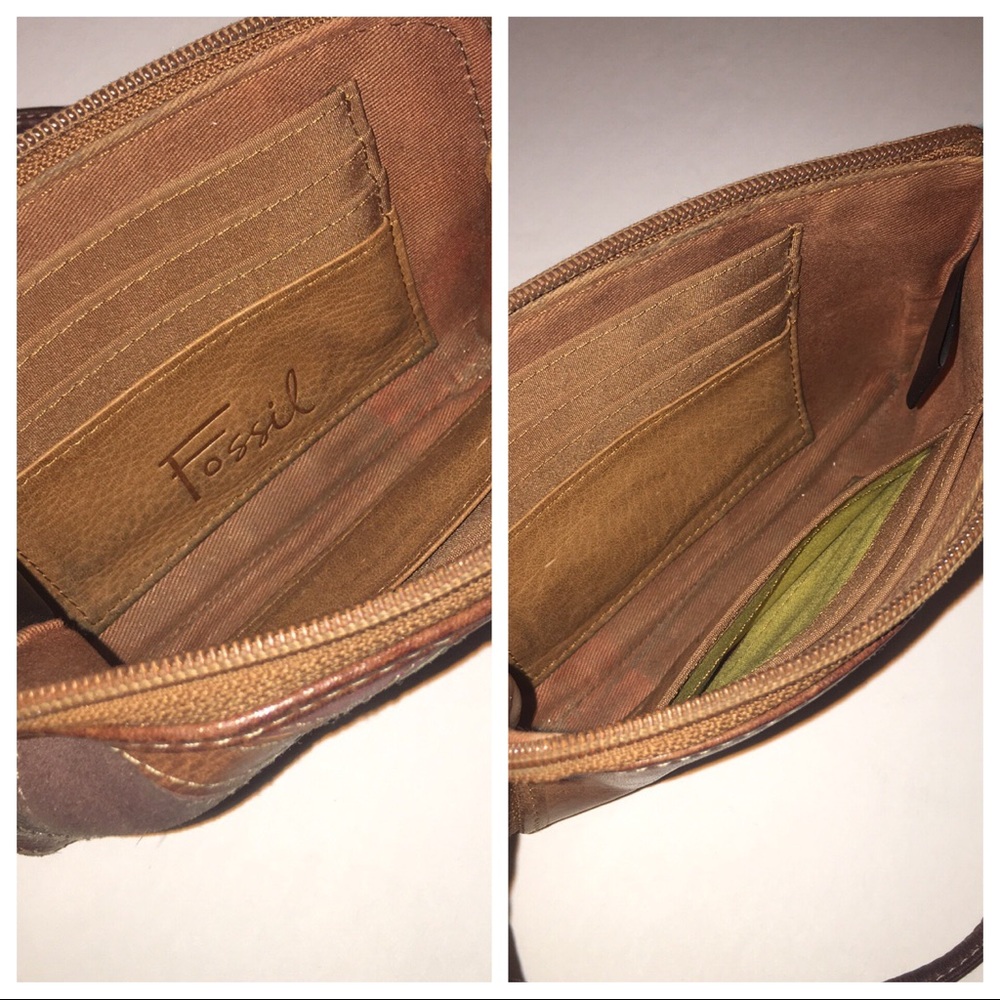 Fossil Boho Colorful Patchwork Leather Wristlet - image 5